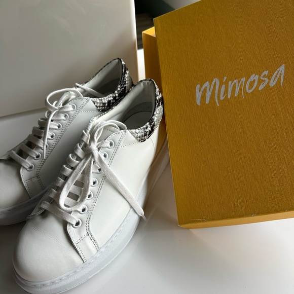 MIMOSA White Platform Sneakers - Picture 8 of 9